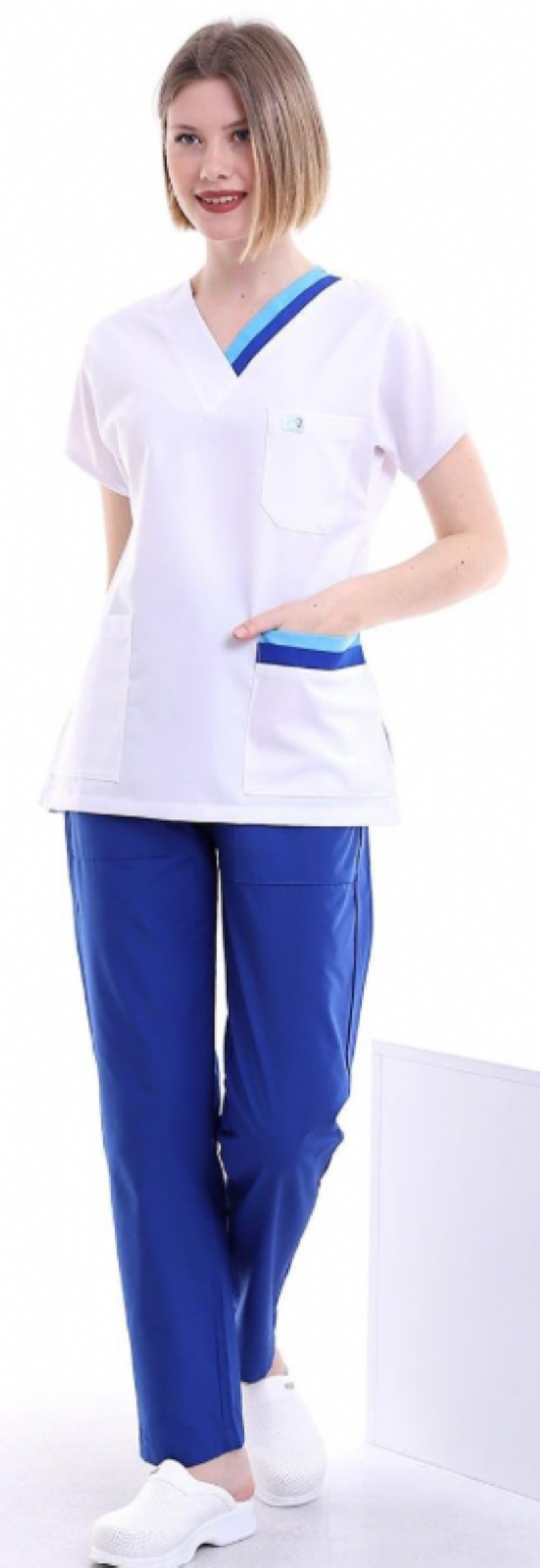 �ift Biyeli Beyaz Forma